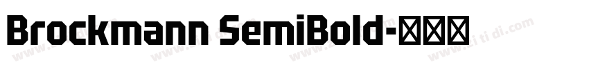 Brockmann SemiBold字体转换